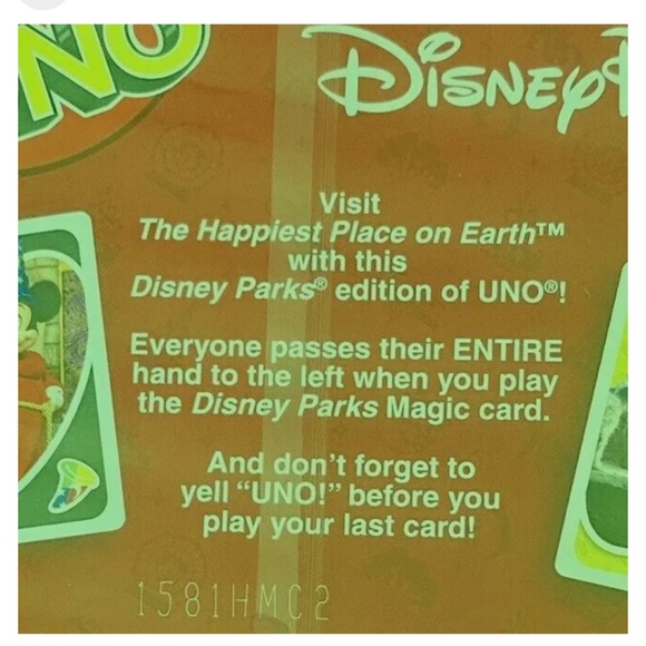 NWT Fisney Parks Mickey And Friends UNO card game - Picture 2 of 3